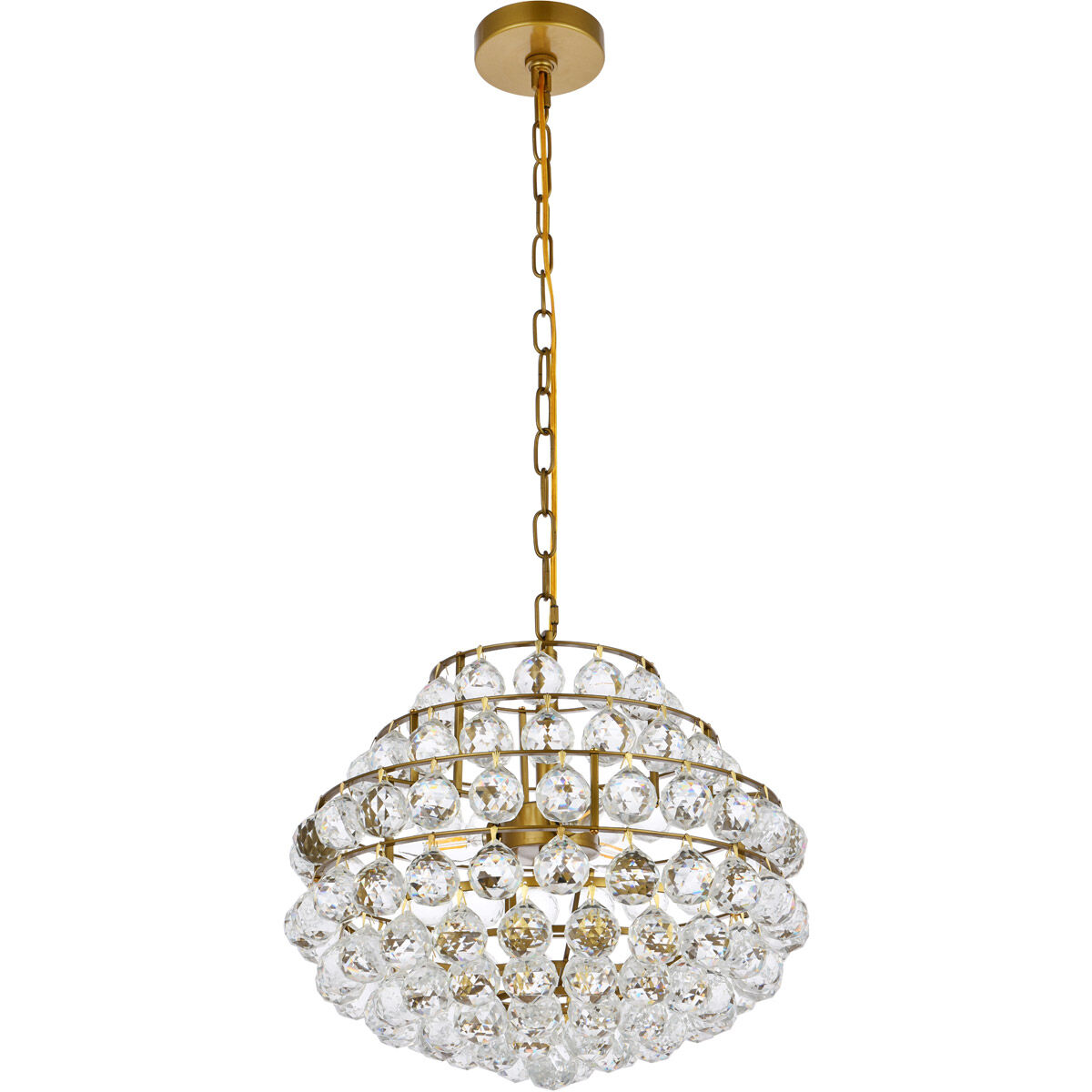 Savannah 3 Light 16 inch Brass Pendant Ceiling Light
