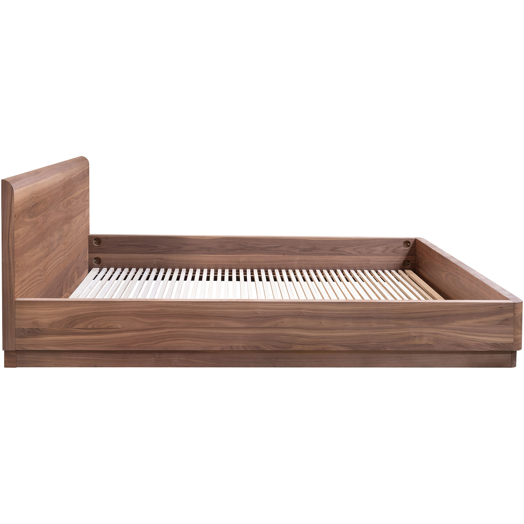 Round Off Brown Bed, Queen