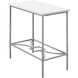 Moreland 24 X 22 inch White and Silver Accent End Table