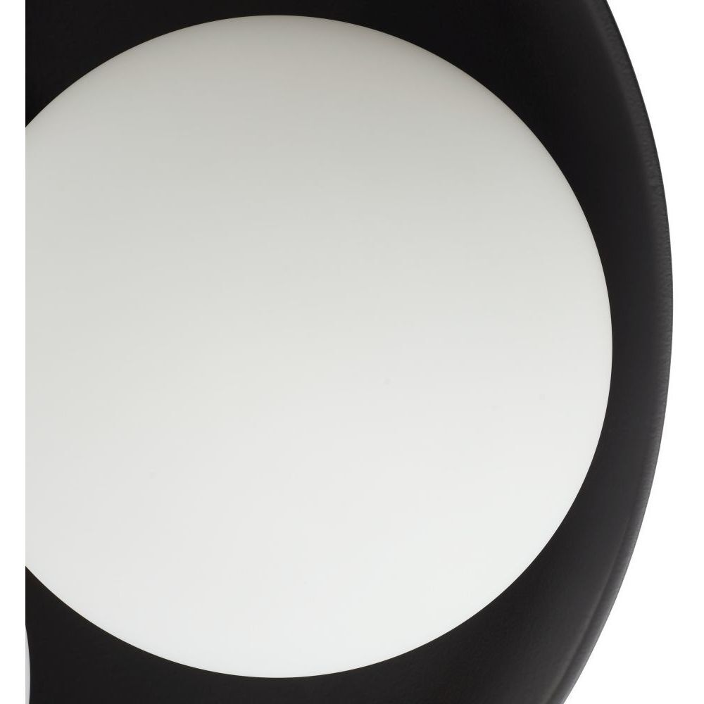 Glaze 3 Light 19 inch Antique Brass and Matte Black Ceramic Flush Mount Ceiling Light, Large