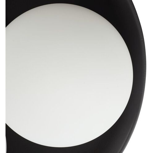 Glaze 3 Light 19 inch Antique Brass and Matte Black Ceramic Flush Mount Ceiling Light, Large