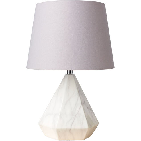 Fleming 17 inch 100 watt White Table Lamp Portable Light