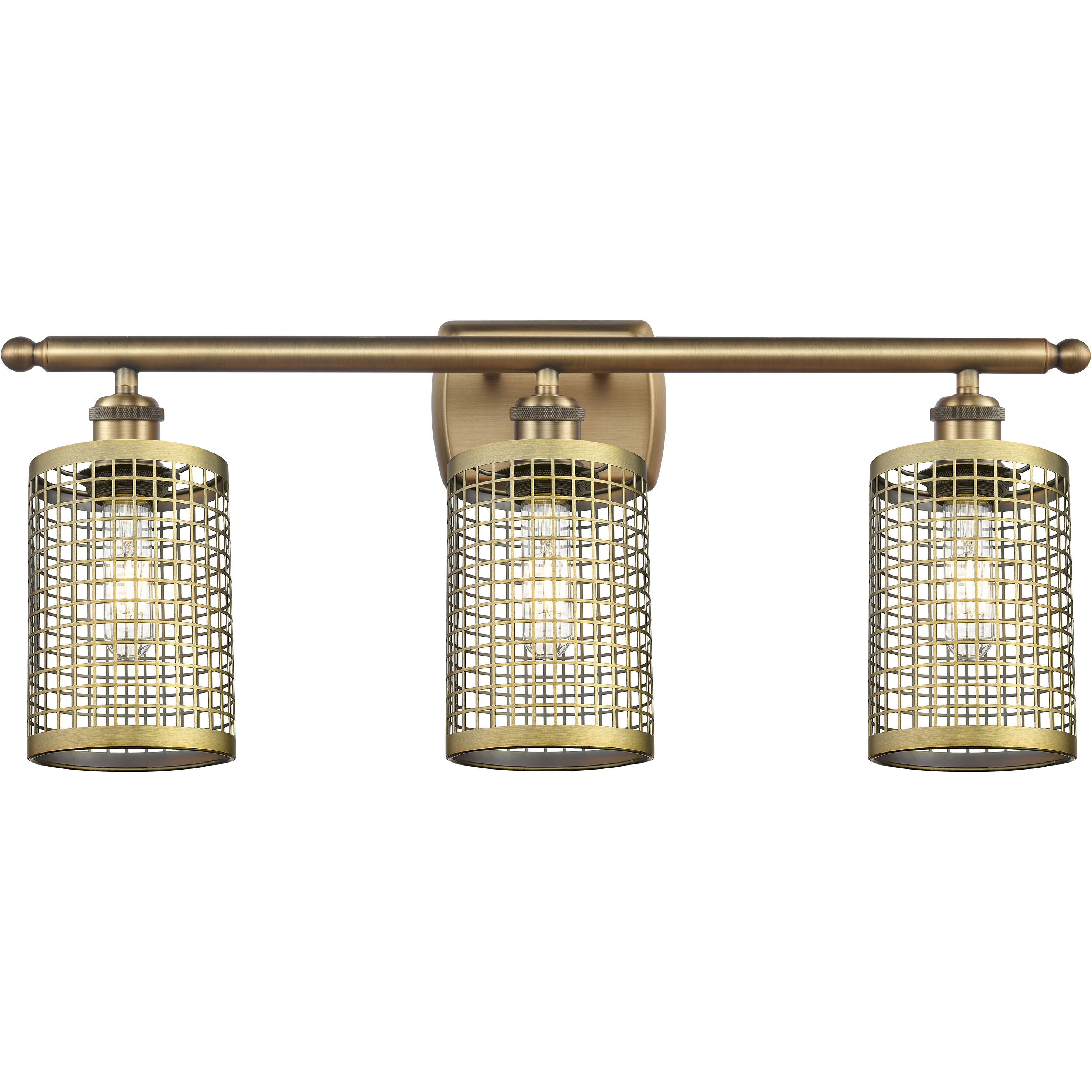 Nestbrook 3 Light 26 inch Brushed Brass Bath Vanity Light Wall Light