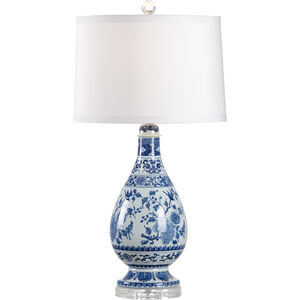 Chelsea House 31 inch 100.00 watt Blue/White Glaze/Clear Table Lamp Portable Light 