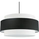 Priya 4 Light 30 inch Matte Black with Black-White Chandelier Ceiling Light in Black and White