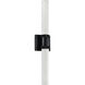 Zigrina 2 Light 5.25 inch Satin Brushed Black Wall Sconce Wall Light