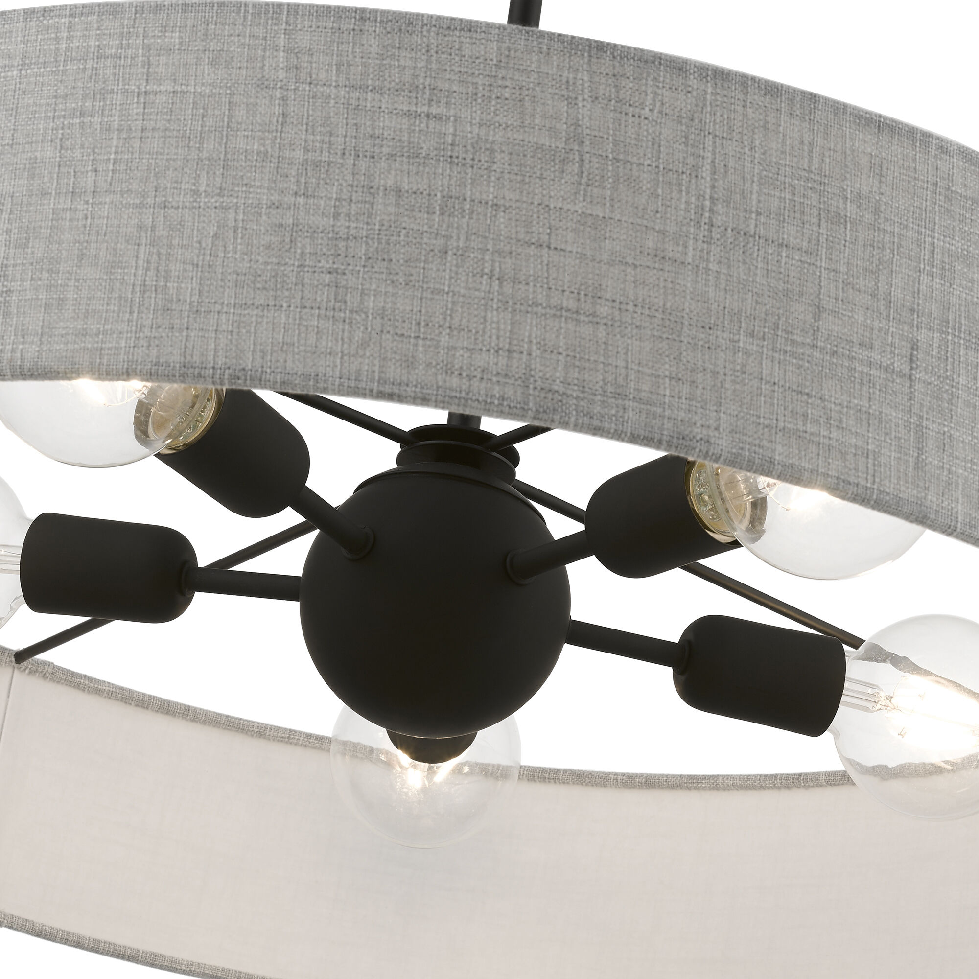 Elmhurst 5 Light 26 inch Black Pendant Ceiling Light, Large