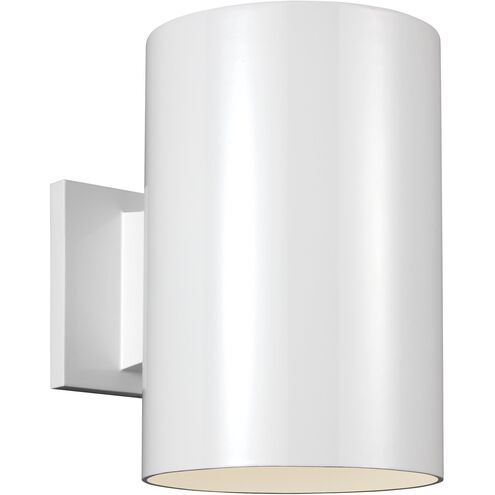 Outdoor Cylinders LED 9 inch White Outdoor Wall Lantern