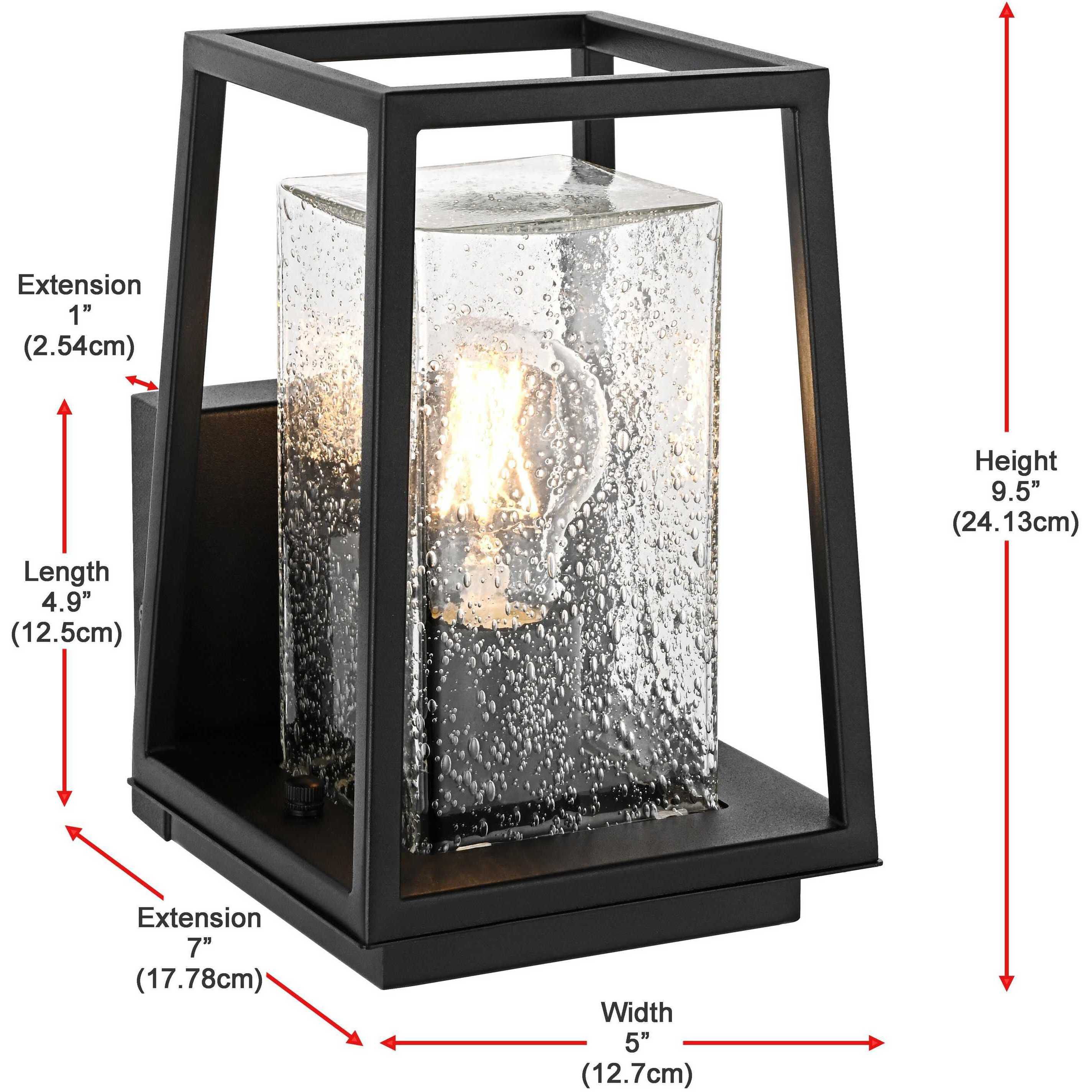 Lehigh 1 Light 9.5 inch Black Outdoor Wall Sconce