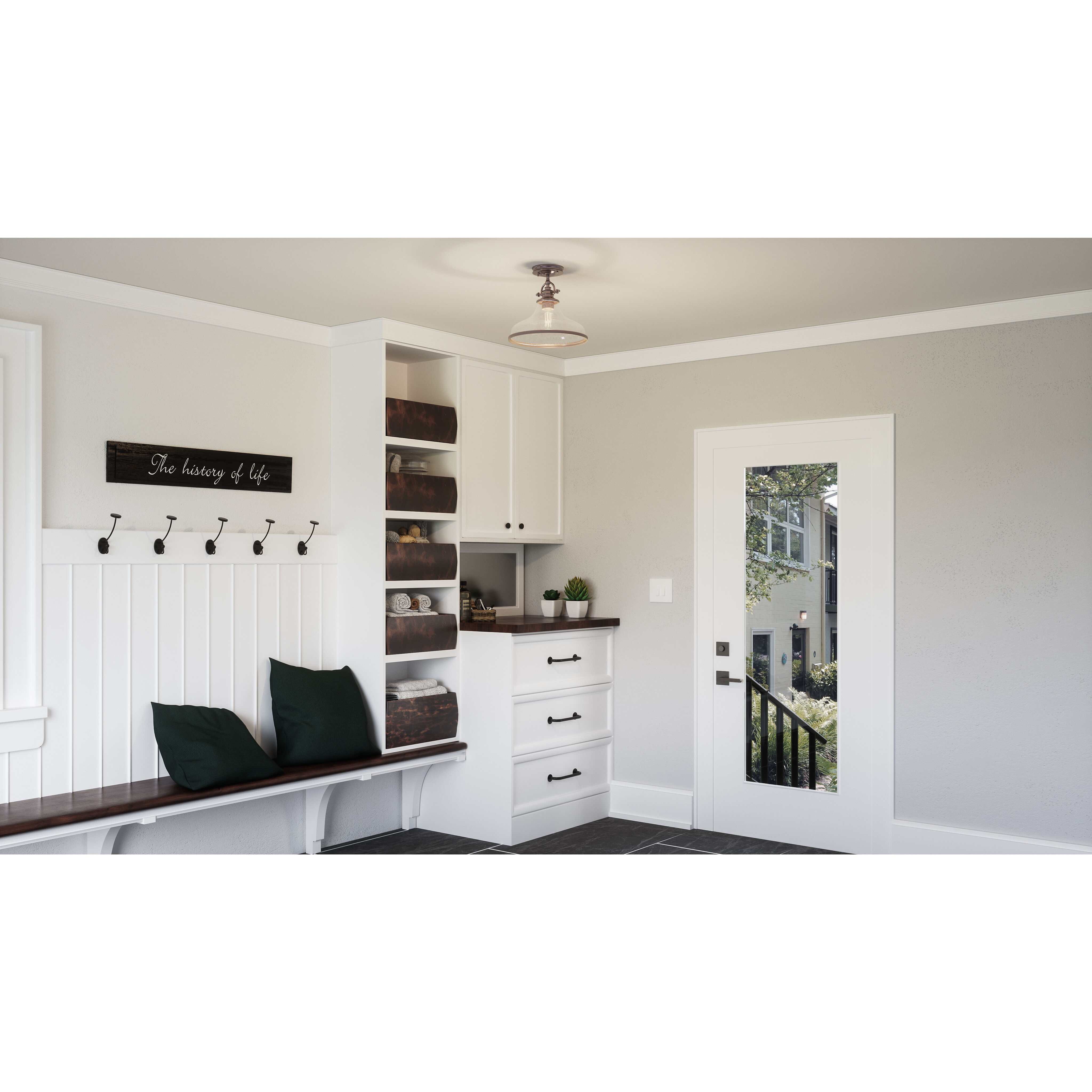 Grant 1 Light 14 inch Brushed Nickel Semi-Flush Mount Ceiling Light