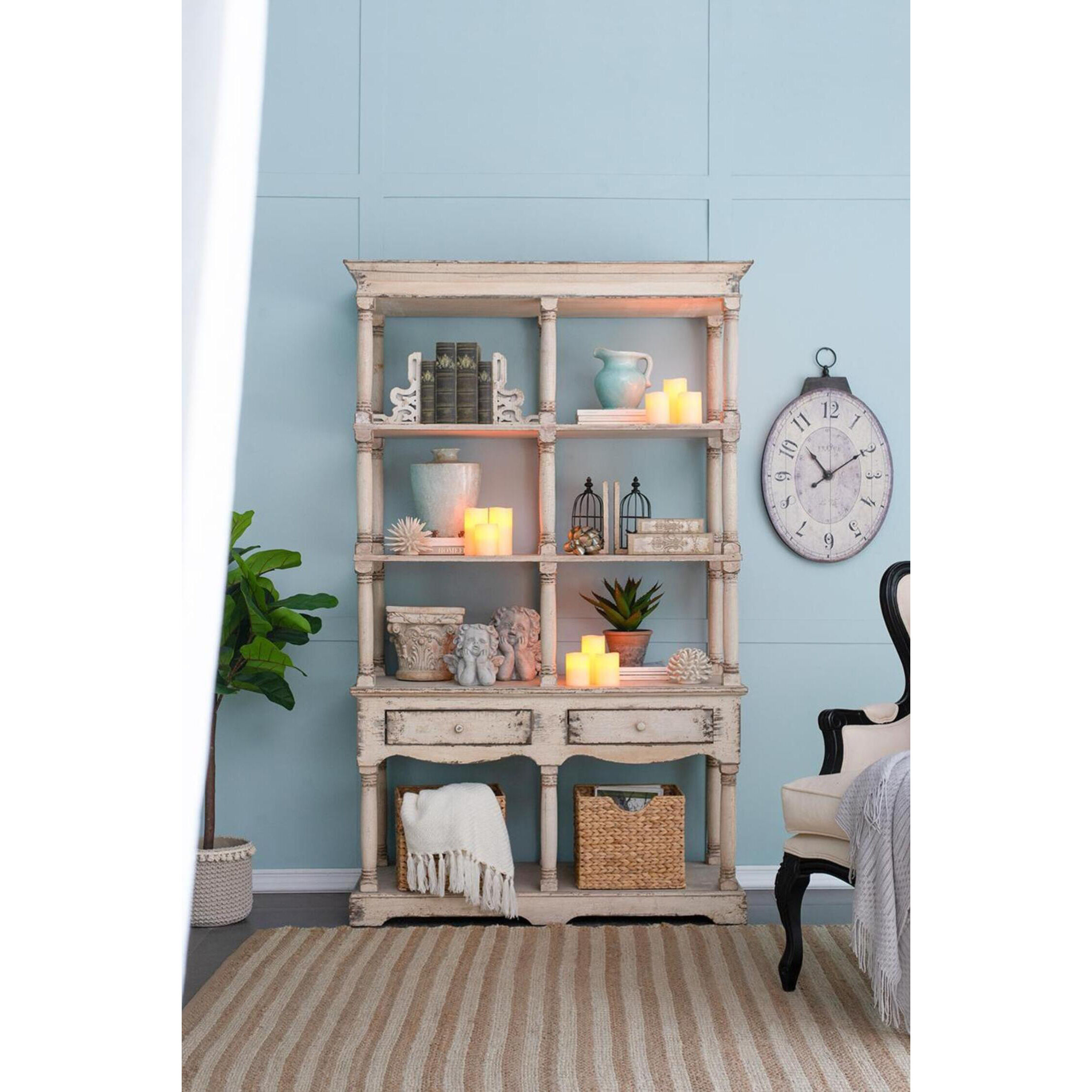 Anita 7 X 3.2 inch White Book Box, Set of 4