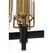 Flambeau 3 Light 12.75 inch Black and Antique Brass Single Pendant Ceiling Light