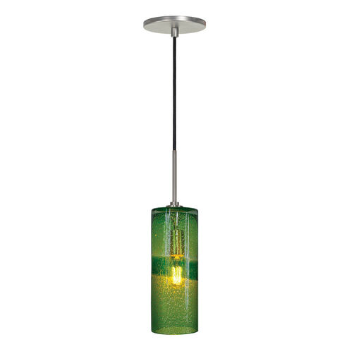 Envisage VI LED 5 inch Brushed Nickel Mini Pendant Ceiling Light in Envisage Green