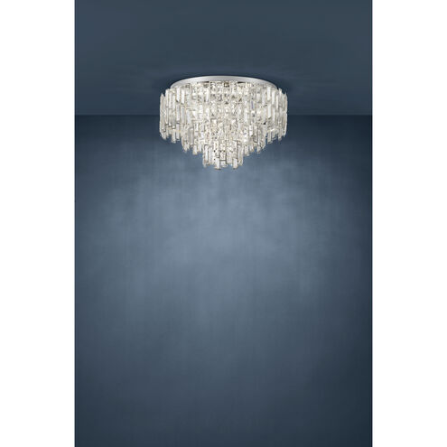 Calmeilles 10 Light 24.8 inch Chrome Flush Mount Ceiling Light