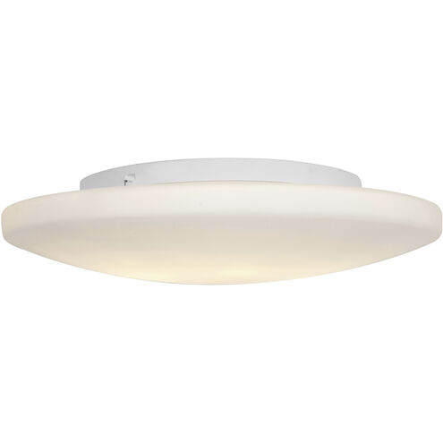 Orion 3 Light 19 inch White Flush Mount Ceiling Light in Incandescent