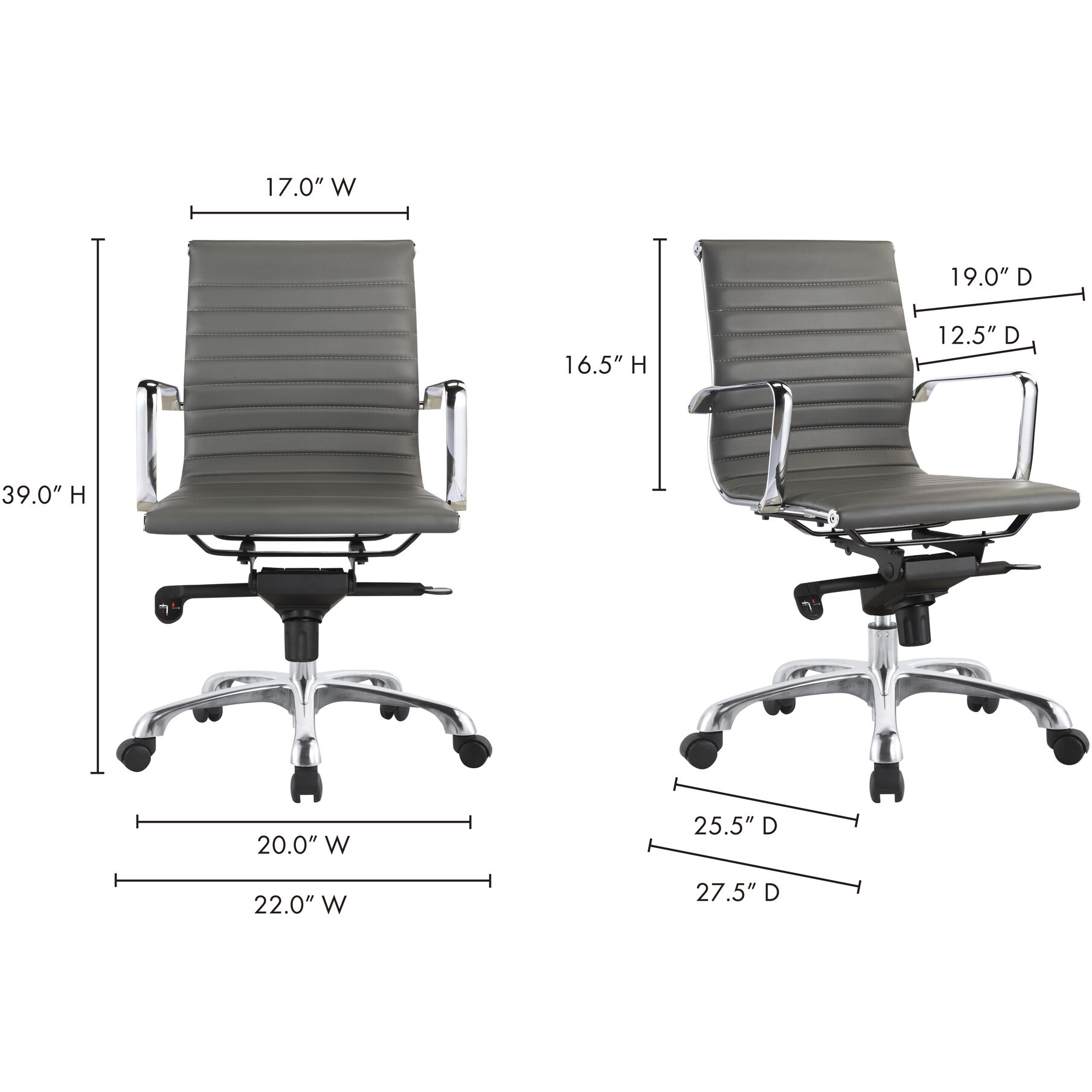 Studio Grey Swivel Office Chair