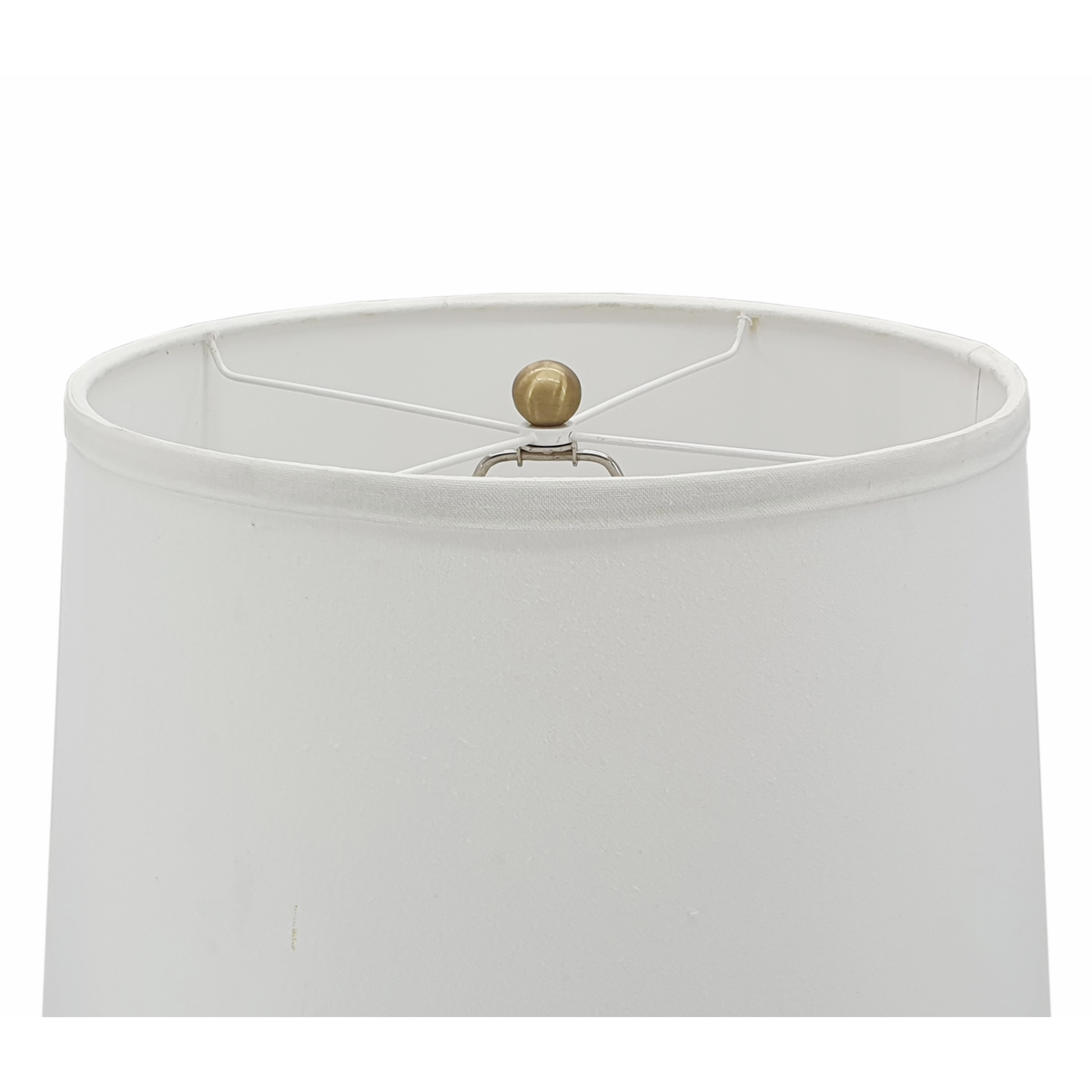 Nikolas 29.5 inch 60 watt White and Gold Table Lamp Portable Light