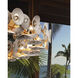 Niu 10 Light 34.5 inch Coconut Shell Gold / Coconut Shell White Pendant Ceiling Light