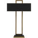Otto 30.75 inch 40 watt Antique Brass and Oil Rubbed Bronze Table Lamp Portable Light