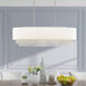 Carlisle 5 Light 41 inch Brushed Nickel Linear Chandelier Ceiling Light