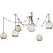 Molten Spider 6 Light 48 inch Natural Brass Chandelier Ceiling Light, Large