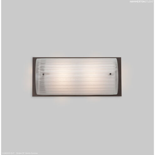 Textured Glass 2 Light 6 inch Graphite Cover Sconce Wall Light in Ivory Wisp