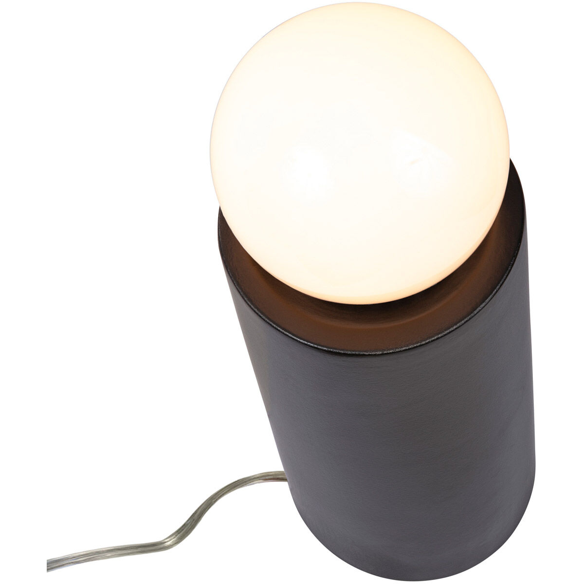 Portable 16.5 inch 60 watt Carbon Matte Black Table Lamp Portable Light