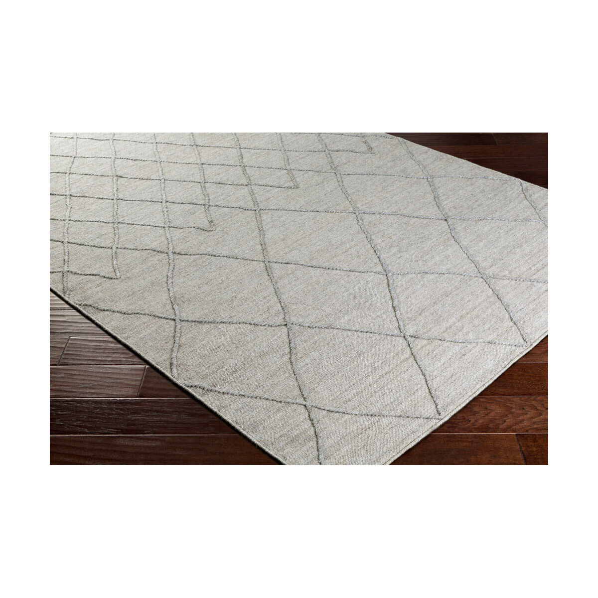 Landscape 36 X 24 inch Neutral and Brown Area Rug, Wool and Viscose