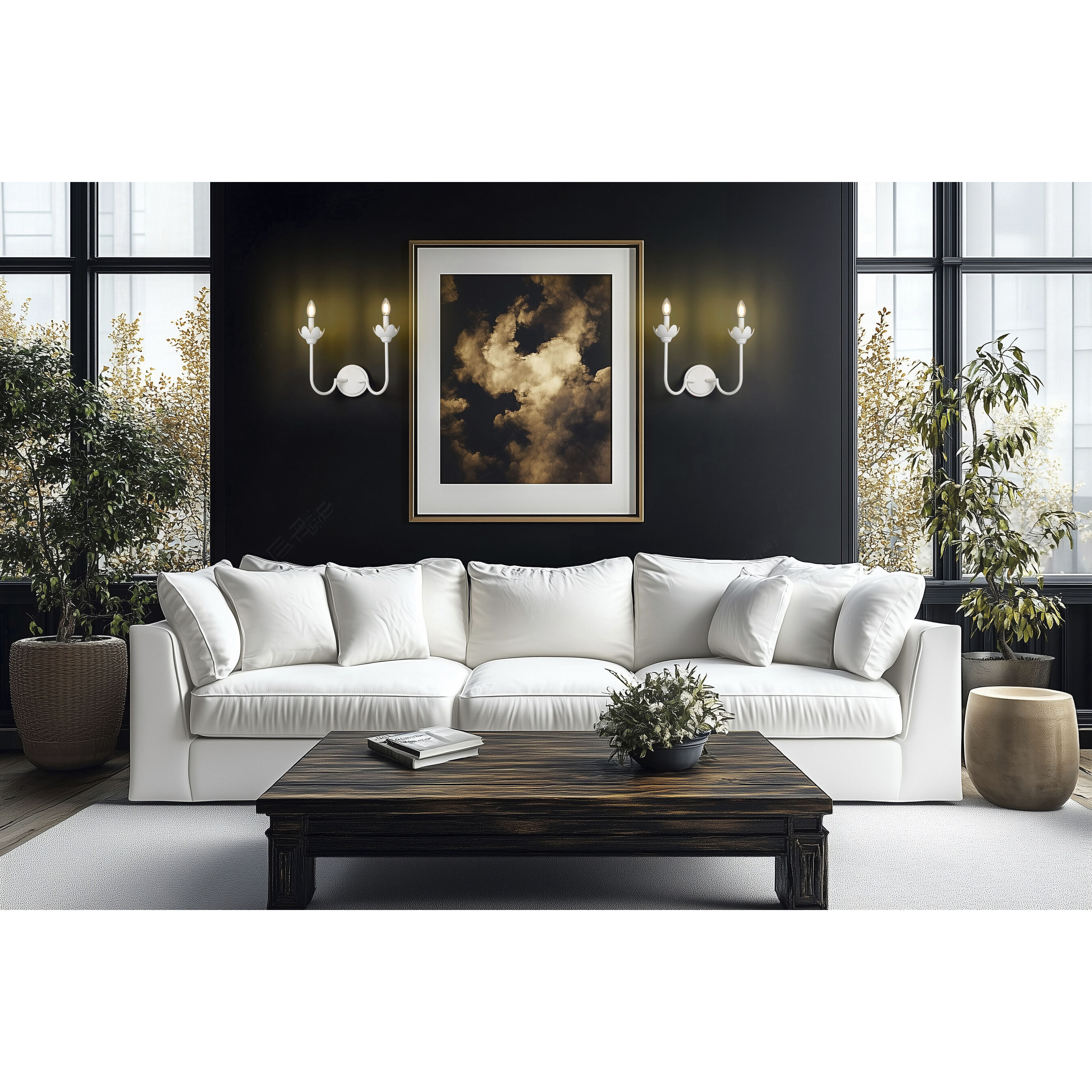 Allistair Wall Sconce Wall Light in Tundra White