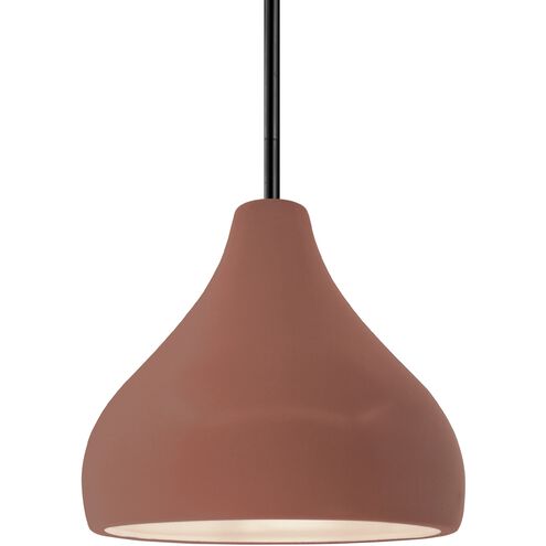 Radiance 1 Light 8 inch Canyon Clay and Matte Black Pendant Ceiling Light
