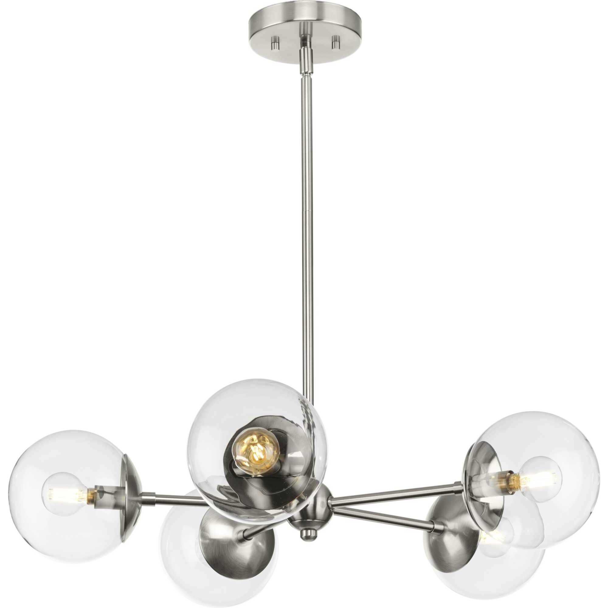 Atwell 5 Light 28 inch Brushed Nickel Chandelier Ceiling Light