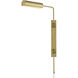Satire 14.75 inch 10 watt Brushed Brass Swing Arm Wall Sconce Wall Light