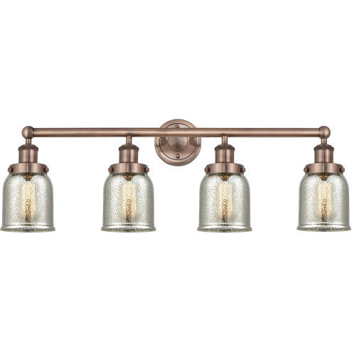 Bell 4 Light 33.5 inch Antique Copper Bath Vanity Light Wall Light in Silver Plated Mercury