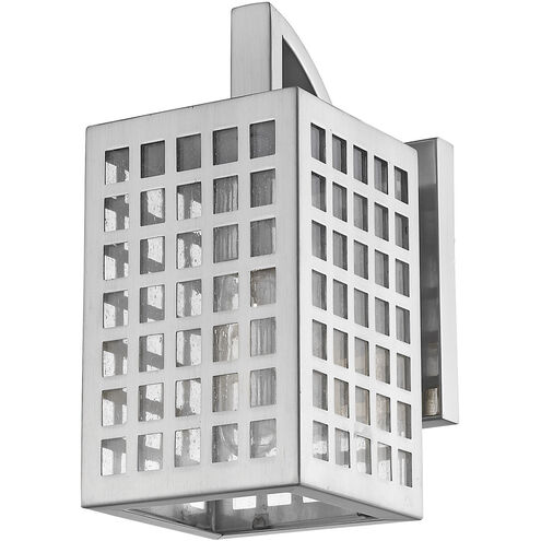 Letzel 1 Light 11 inch Satin Nickel Exterior Wall Mount