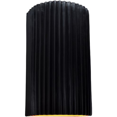 Ambiance 2 Light 7.75 inch Carbon Matte Black and Champagne Gold Wall Sconce Wall Light