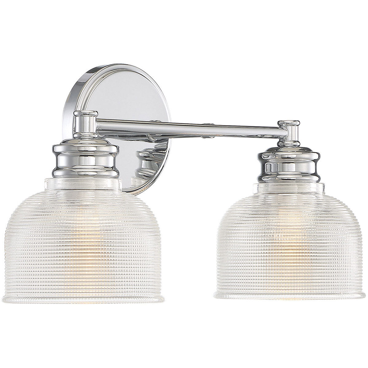 Transitional 2 Light 16 inch Chrome Bathroom Vanity Light Wall Light