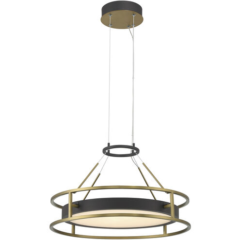 Levitation LED 19 inch Soft Brass And Sand Coal Pendant Ceiling Light