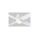 Oslo Hugger 52 inch White with Satin Nickel Blades Indoor Fan, Light Kit Sold Separately