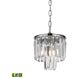 Palacial LED 8 inch Polished Chrome with Clear Mini Pendant Ceiling Light