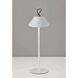 Danny 14 inch 1.50 watt White and Antique Brass LED Cordless Table Lamp Portable Light