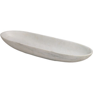 Long 8 X 4 inch Long Oval Bowl in White Marble
