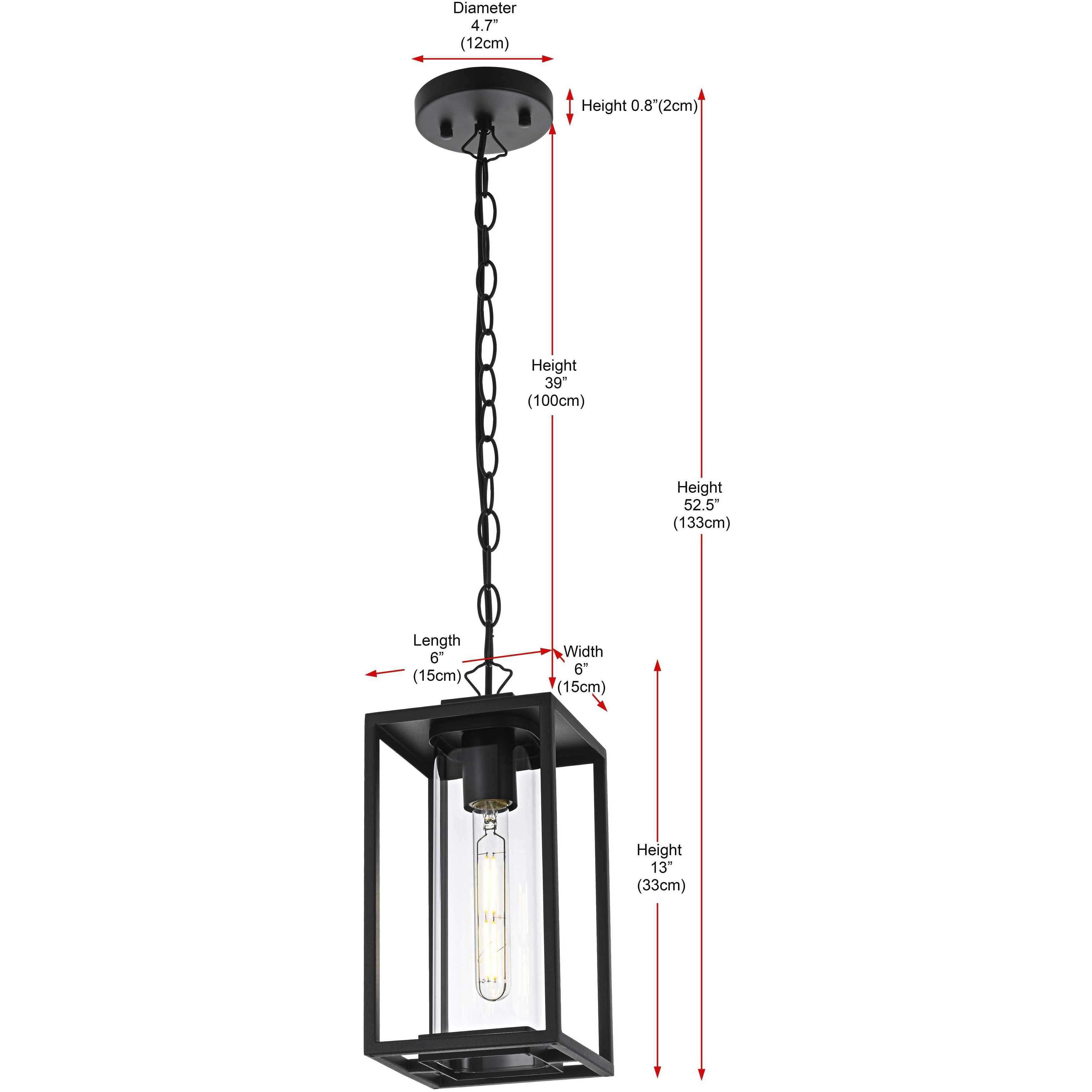 Memphis 1 Light 6 inch Black Outdoor Pendant