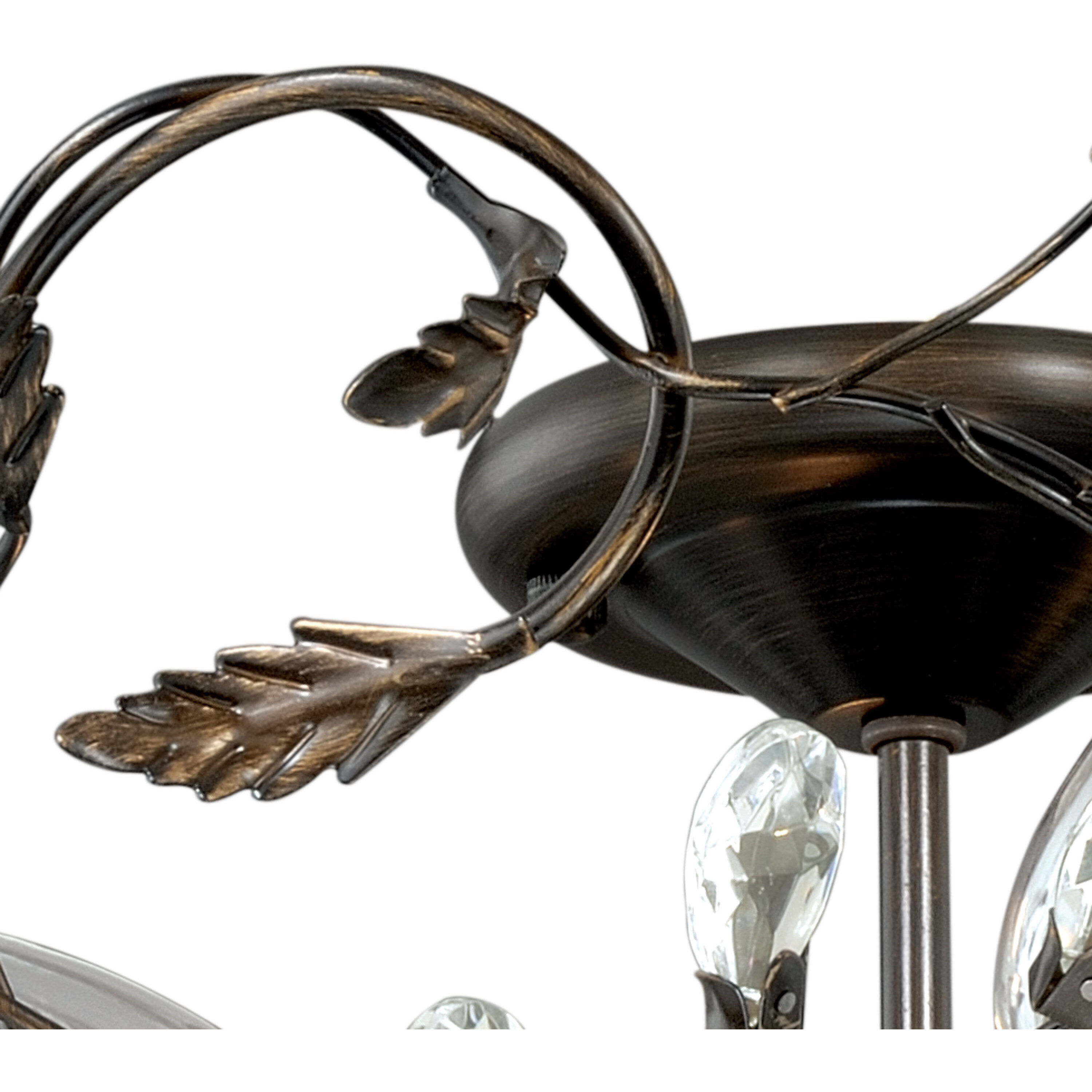 Jardin LED 19 inch Architectural Bronze and Gold Accents Semi-Flush Mount Ceiling Light