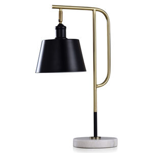 Gemma 22 inch 40.00 watt Gold and Black and Marble Desk Lamp Portable Light