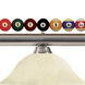 Shark 3 Light 60 inch Brushed Nickel Billiard Ceiling Light in Golden Mottle Glass
