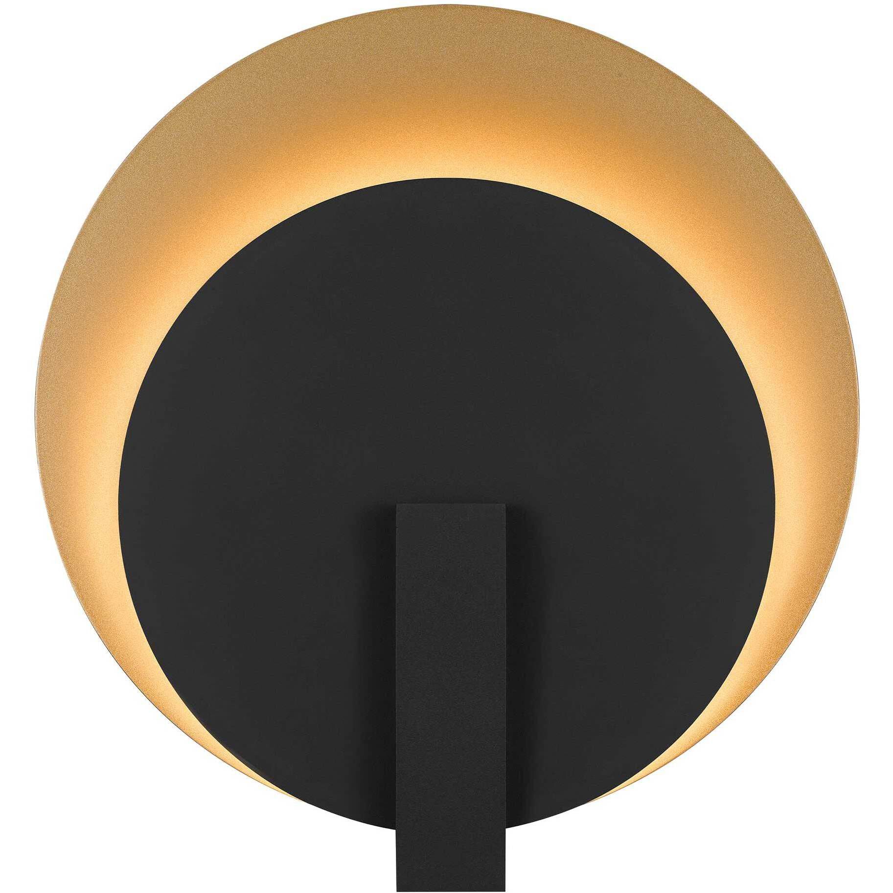 Eclipse LED 12.75 inch Sand Black Outdoor Wall Sconce