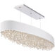 Signature Eclyptix LED 48.75 inch Polished Stainless Steel Linear Pendant Ceiling Light in White, Wavy Layout, Wavy Layout