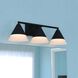 Winthrop 3 Light 25.25 inch Matte Black Bathroom Light Wall Light
