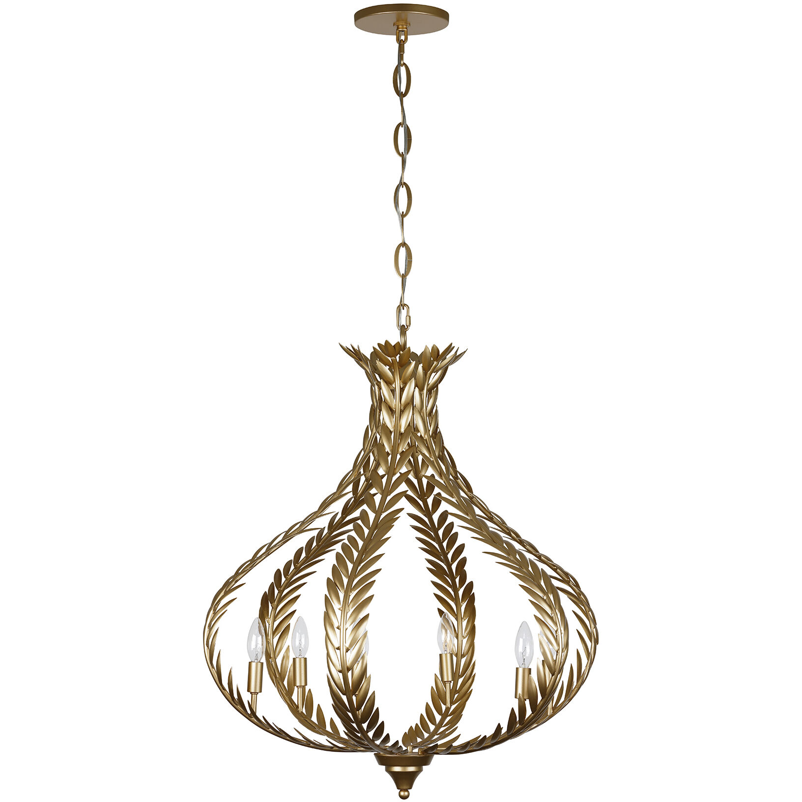 Atlas 6 Light 28.5 inch Grecian Gold Chandelier Ceiling Light