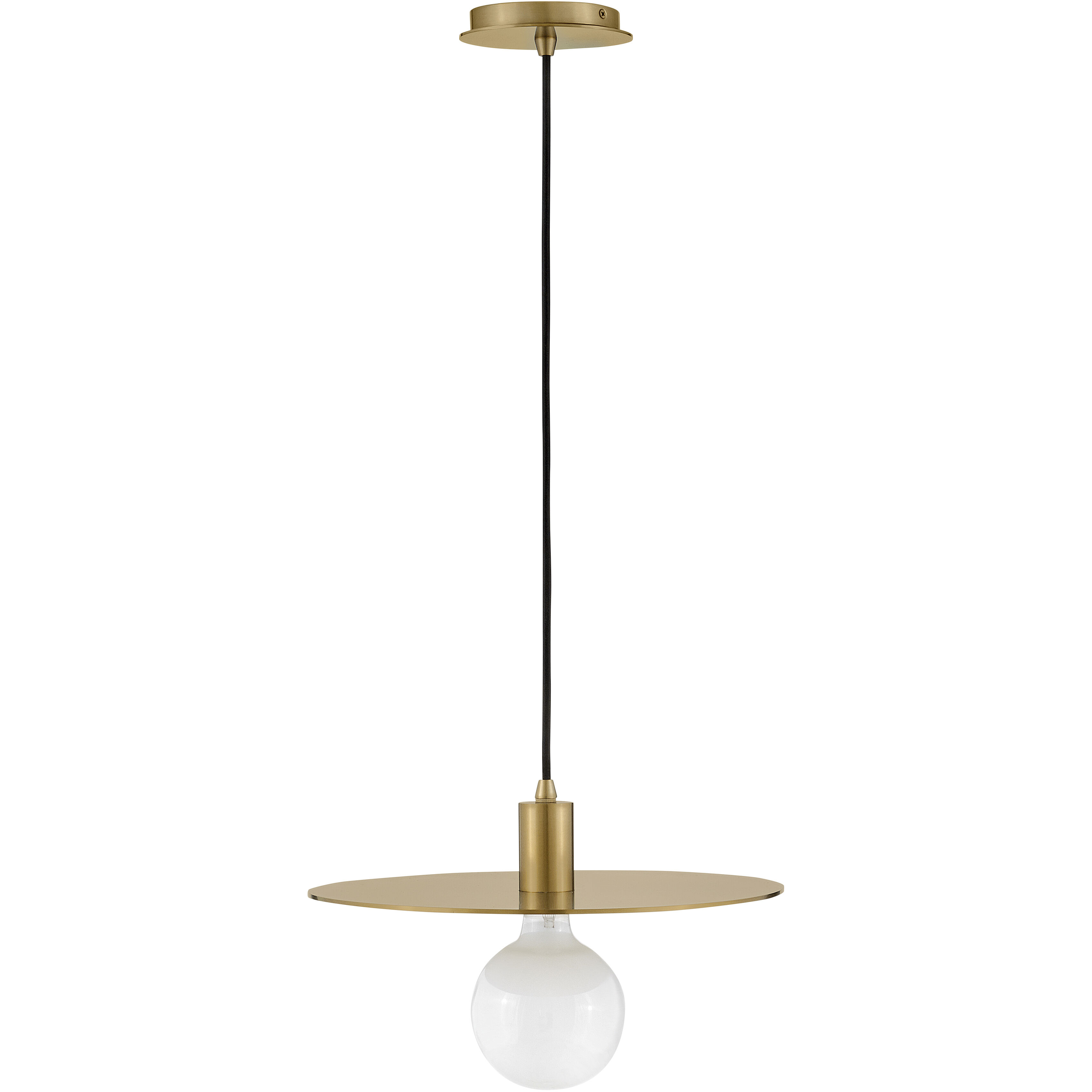 Lulu LED 15 inch Lacquered Brass Pendant Ceiling Light, Semi-Flush Mount